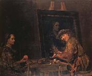 Arent De Gelder, Self-Portrait Painting an Old Woman